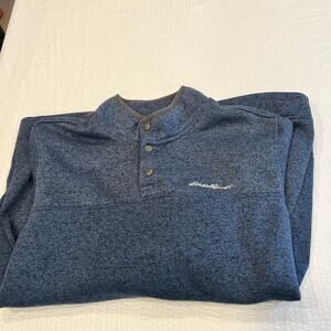 Eddie bauer men pullover sweater dark navy blue XL